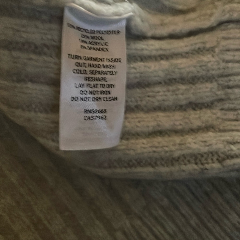 Nordstrom Gray Ribbed Crew Neck Sweater - Picture 5 of 5